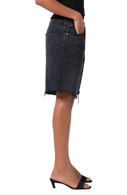 Agolde Indra Distressed Denim Shorts In Bounce
