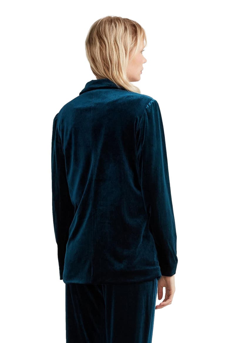 Eternity Velvet Blazer, Alternate, color, Dark Teal