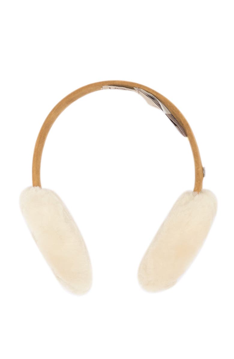 UGG<sup>®</sup> Genuine Shearling Earmuffs, Main, color, Chestnut