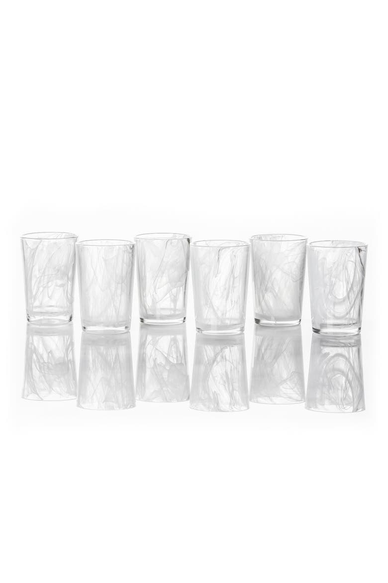 Swirl Set of 6 Highball Glasses, Main, color, CLEAR