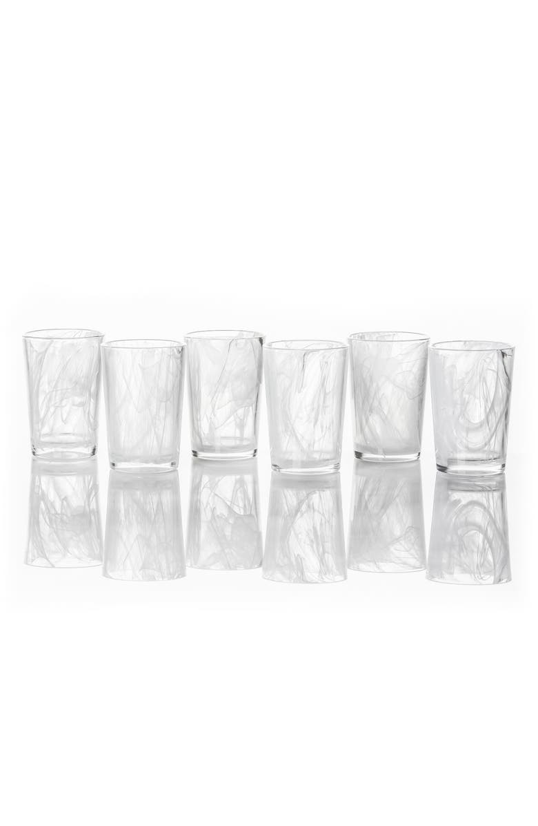 Fortessa Swirl Set of 6 Highball Glasses, Main, color, Clear