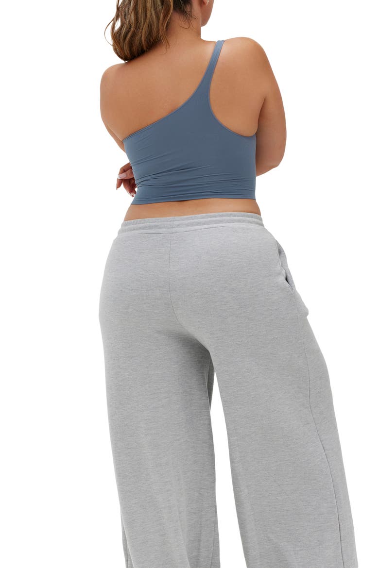 Seamless Smooth One Shoulder Top, Alternate, color, Grey jeans