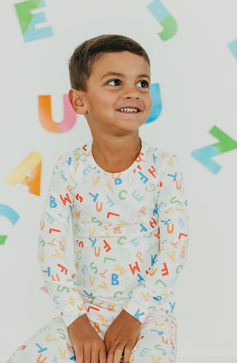 Copper Pearl Kids' Webster Fitted Long Sleeve Two-Piece Pajamas, Alternate, color, Webster