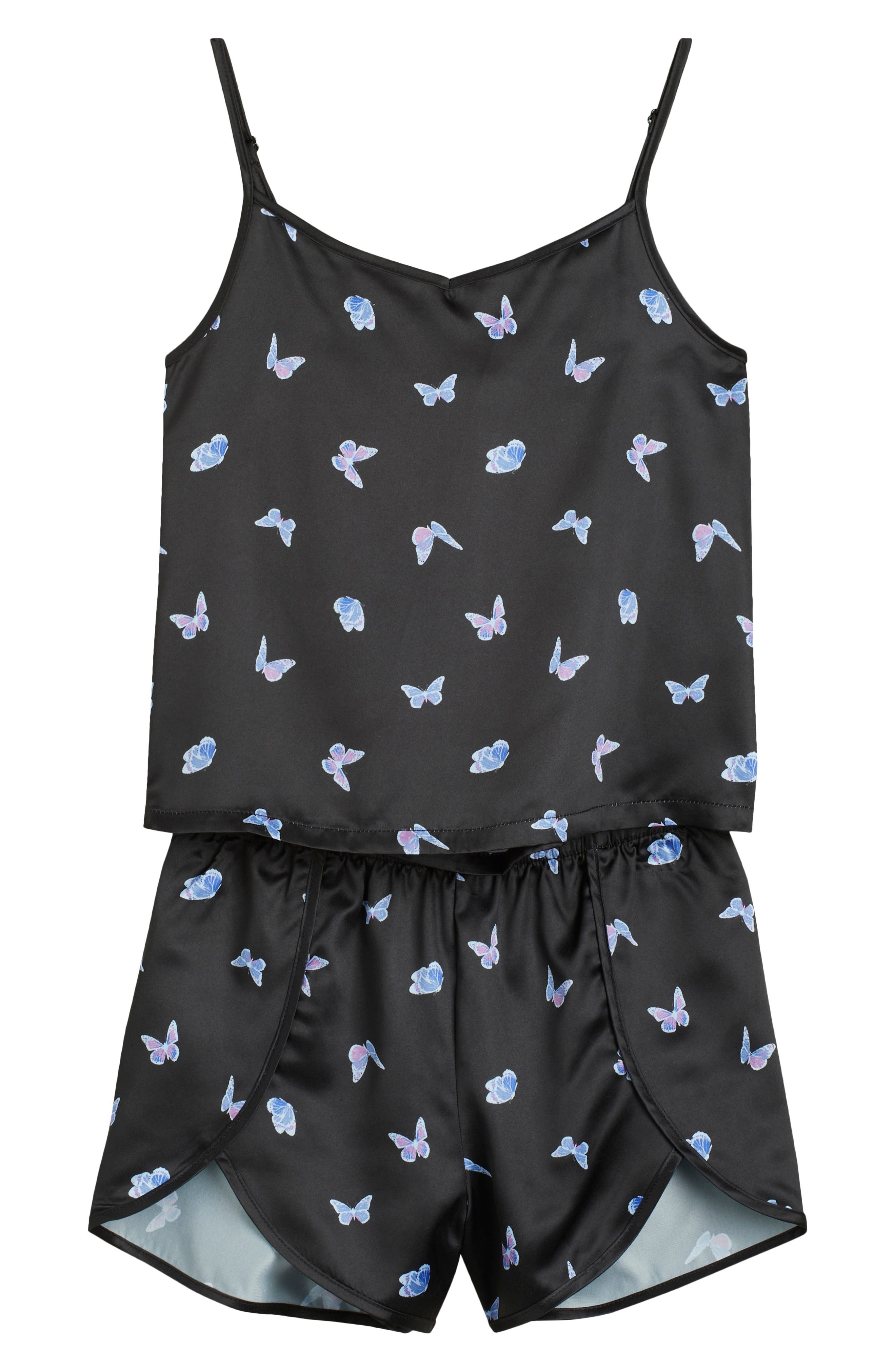 Nordstrom Kids' Print Satin Short Pajamas