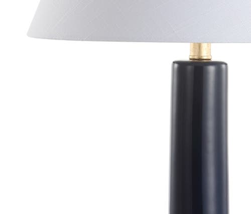 Jonathan Y Copenhagen 29" Ceramic/metal Led Table Lamp In Navy