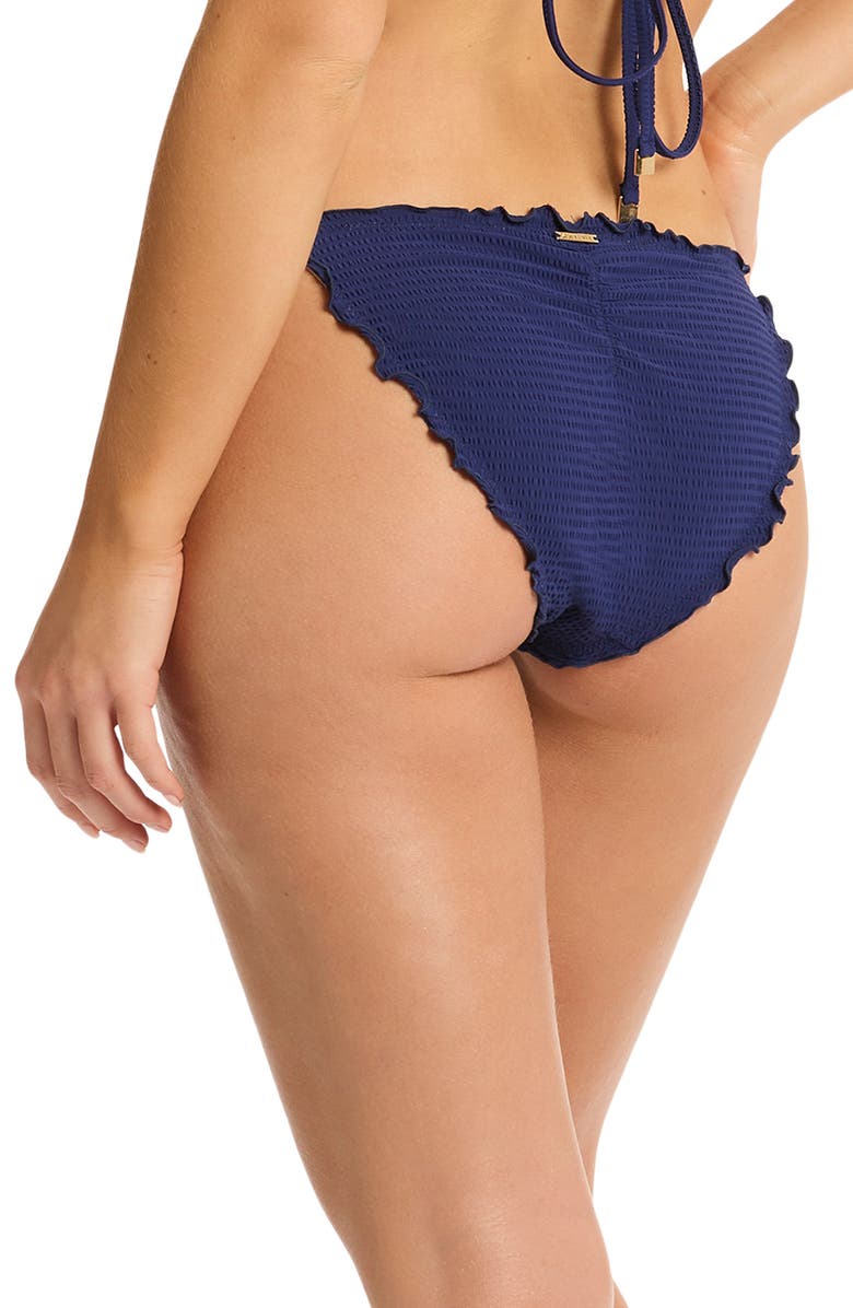 Sea Level Messina Side Tie Bikini Bottoms, Alternate, color, French Navy