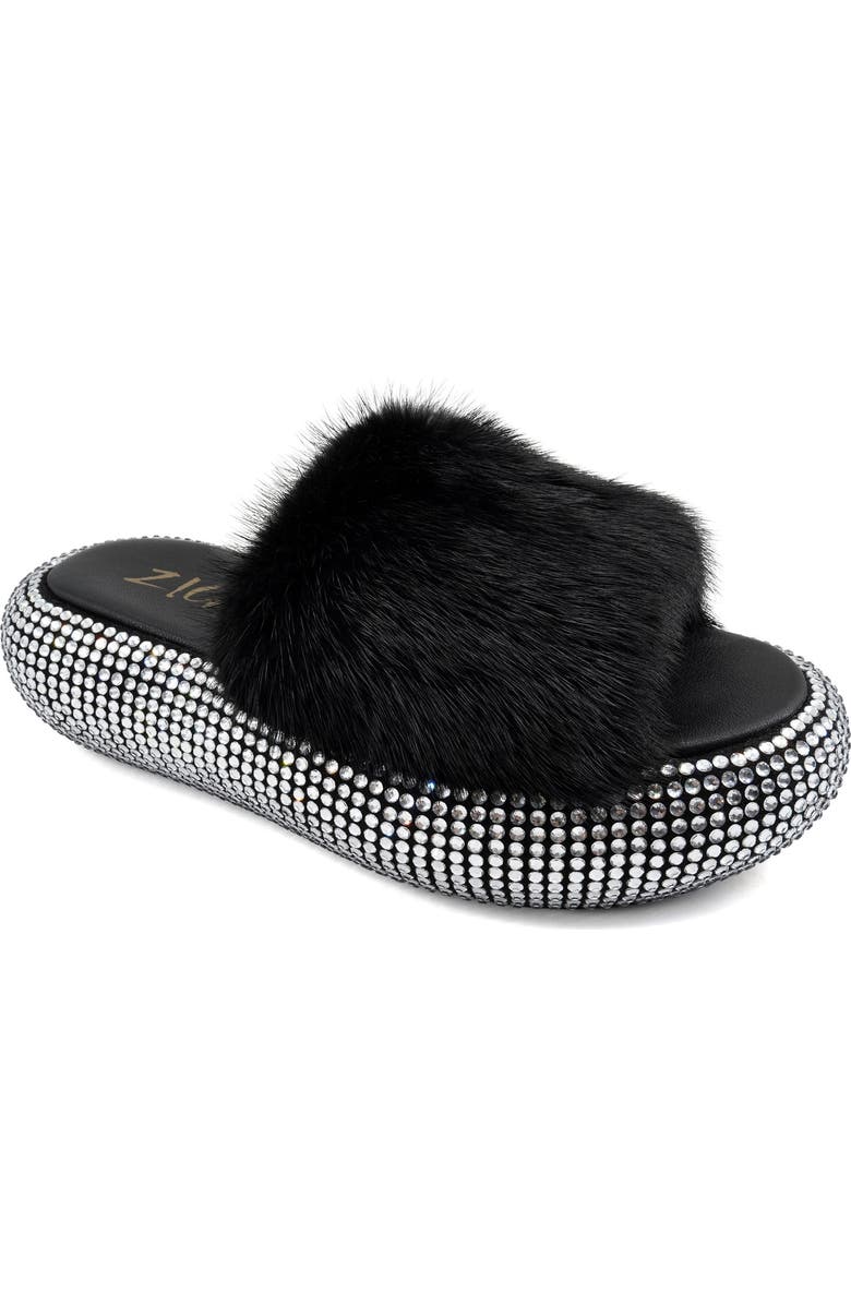 ZIGI Luxx Faux Fur Platform Sandal, Main, color,