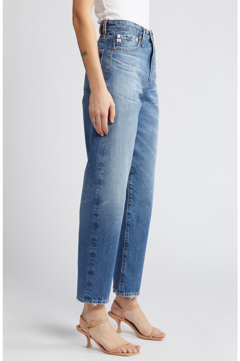 Rian High Waist Ankle Straight Leg Jeans, Alternate, color, 15 YEARS RESTART