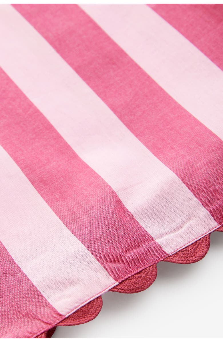 NEXT Stripe Cotton Scallop Hem Shorts, Alternate, color, Pink