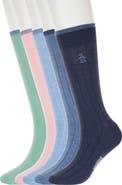 Original Penguin Assorted 5-Pack Rib Dress Socks