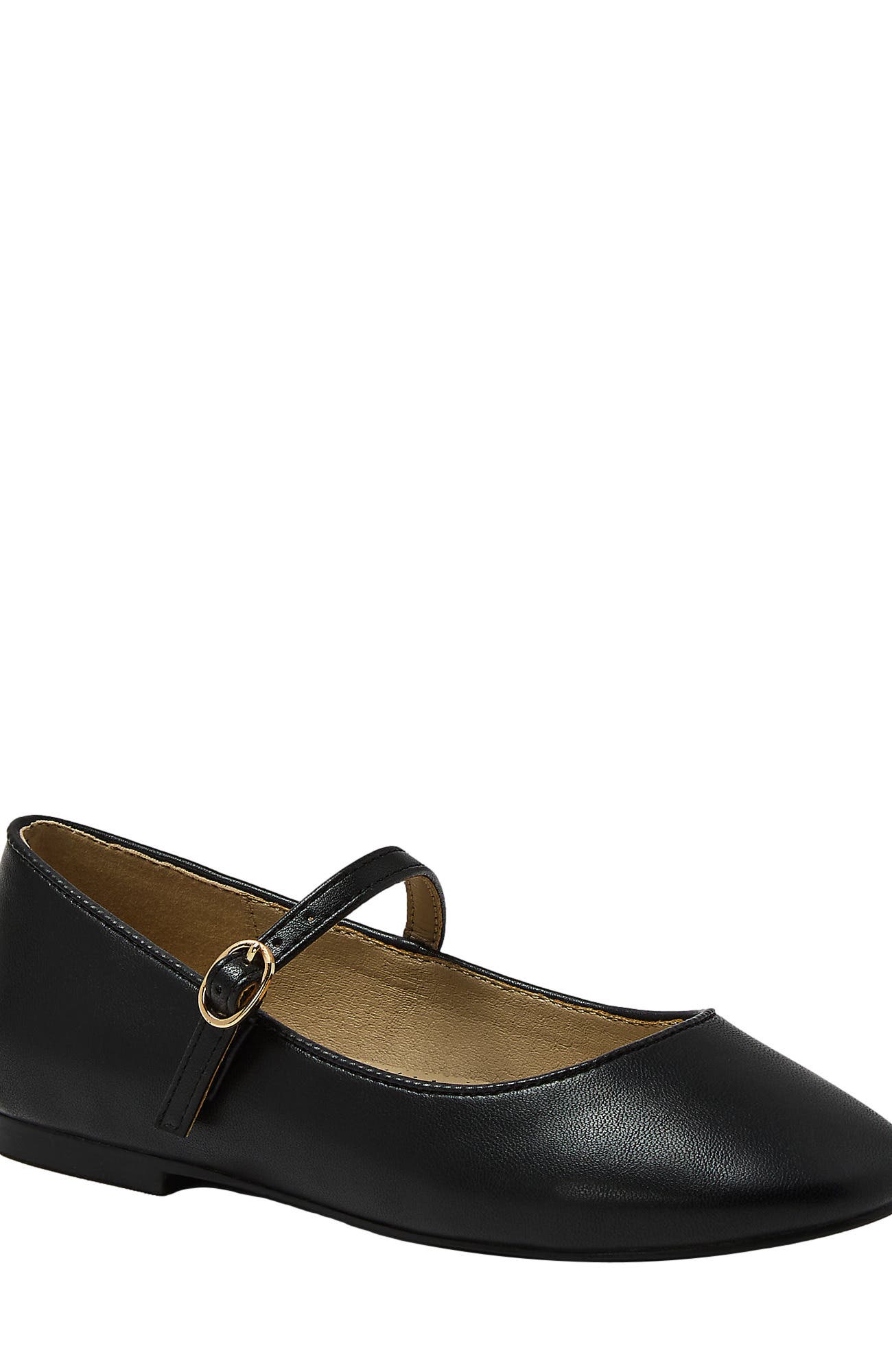 Lands' End Girls Classic Mary Jane Flats, Main, color, Black