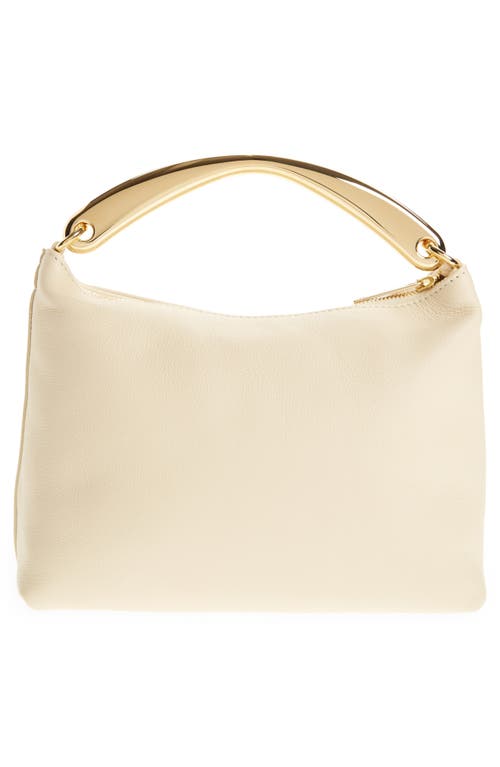 Mansur Gavriel Hera Metal Handle Leather Bag In Jasmine