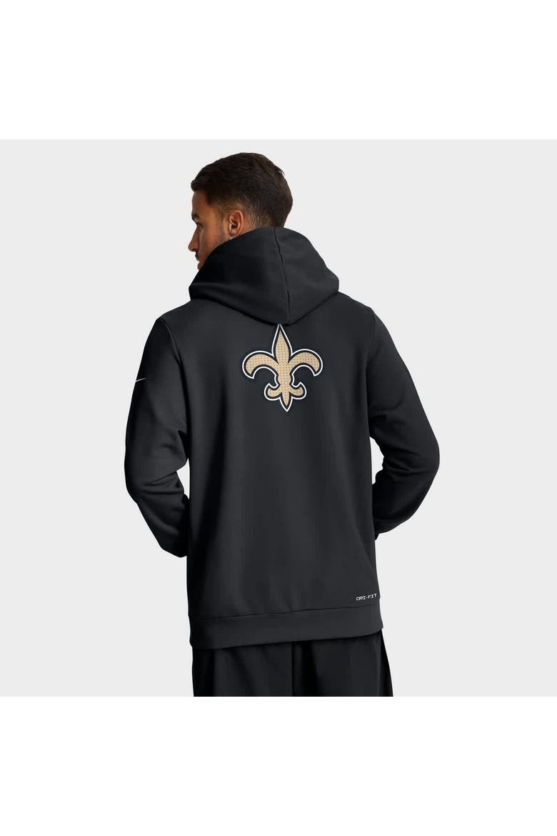 Men's Nike Black New Orleans Saints Sideline Standard Issue Utility Player Dri-FIT Full-Zip Hoodie, Alternate, color, Black