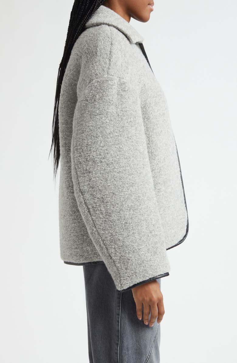 JW Anderson Contrast Trim Brushed Twill Jacket, Alternate, color, 905 Light Grey Melange