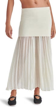 Steve Madden Malvina Mixed Media Maxi Skirt
