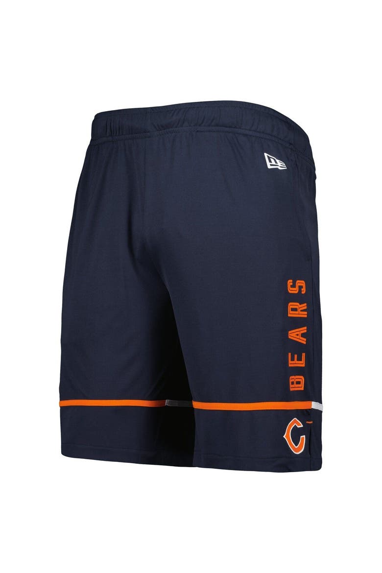 Men's New Era Navy Chicago Bears Combine Authentic Rusher Training Shorts, Alternate, color, Navy