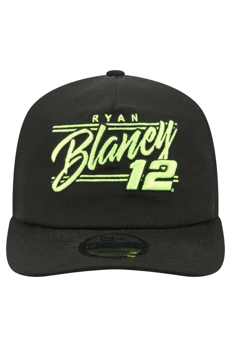 Men's New Era  Black Ryan Blaney Driver Script 19TWENTY Adjustable Hat, Alternate, color, Black