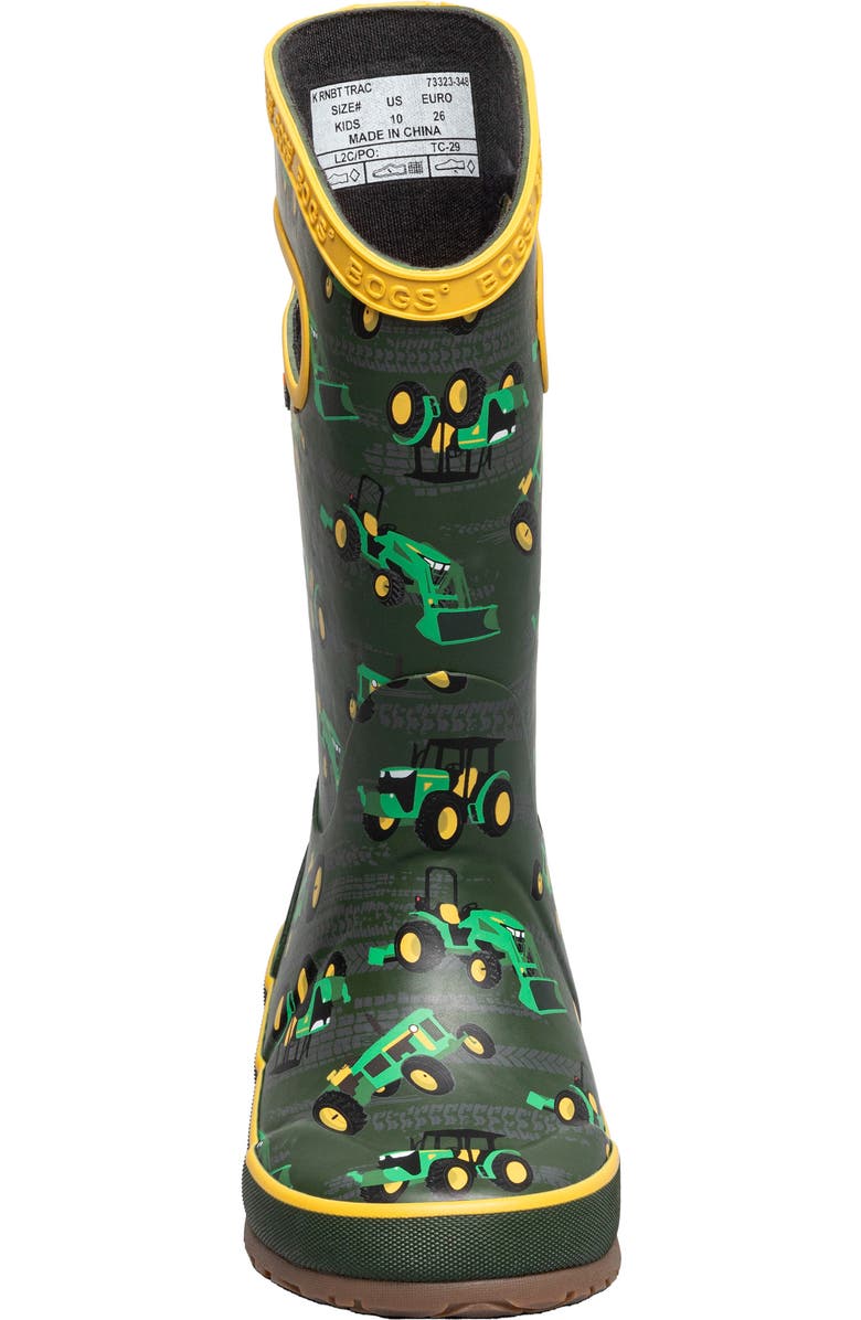 Bogs Kids' Waterproof Rain Boot, Alternate, color, Dkgrn Mlti