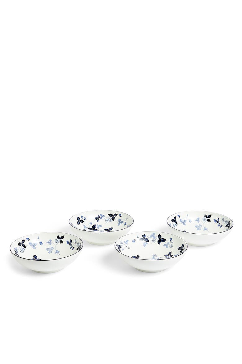 Wild Strawberry 15-Piece Bone China Dinnerware Set, Alternate, color, BLUE