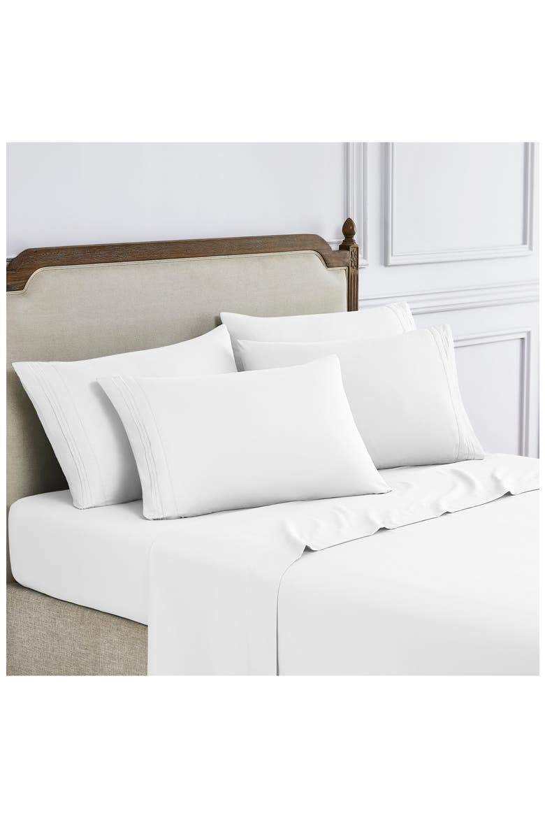 Solid Microfiber Deep Pocket 6-Piece Sheet Set, Alternate, color, WHITE