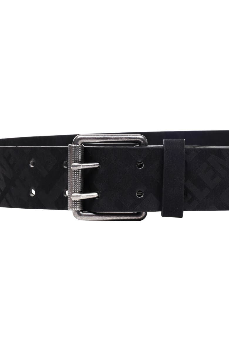 Element Distressed PU Belt with Antique Silver Roller Buckle, Alternate, color, Black