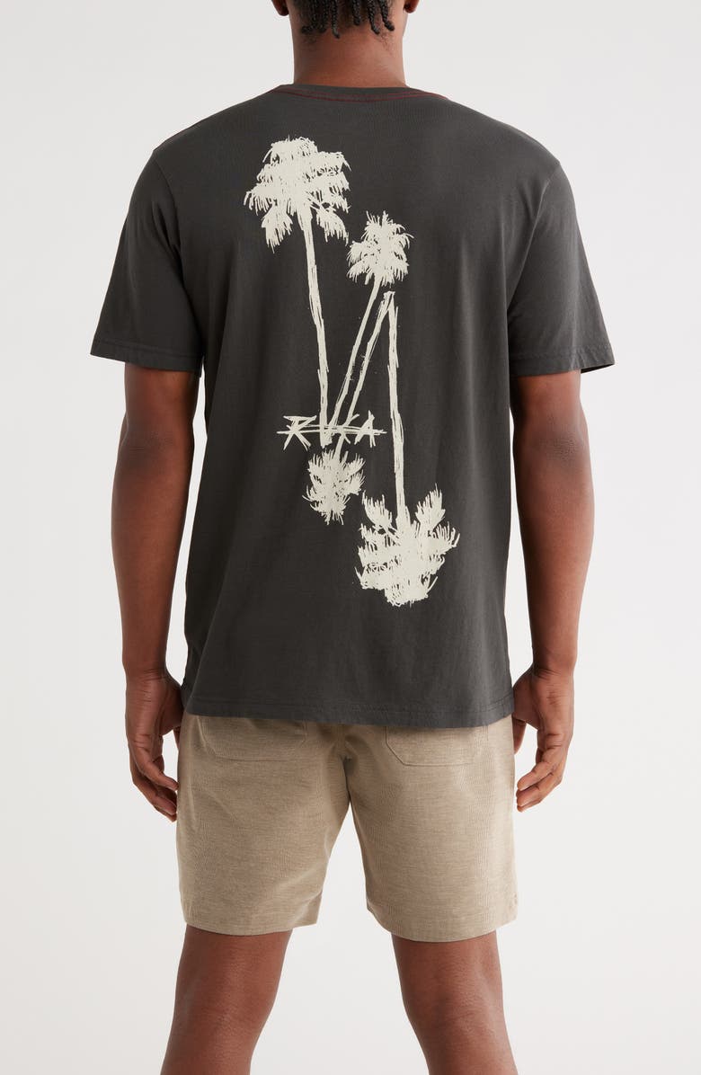 RVCA Crossed Palms Graphic T-Shirt, Alternate, color, Pirate Black