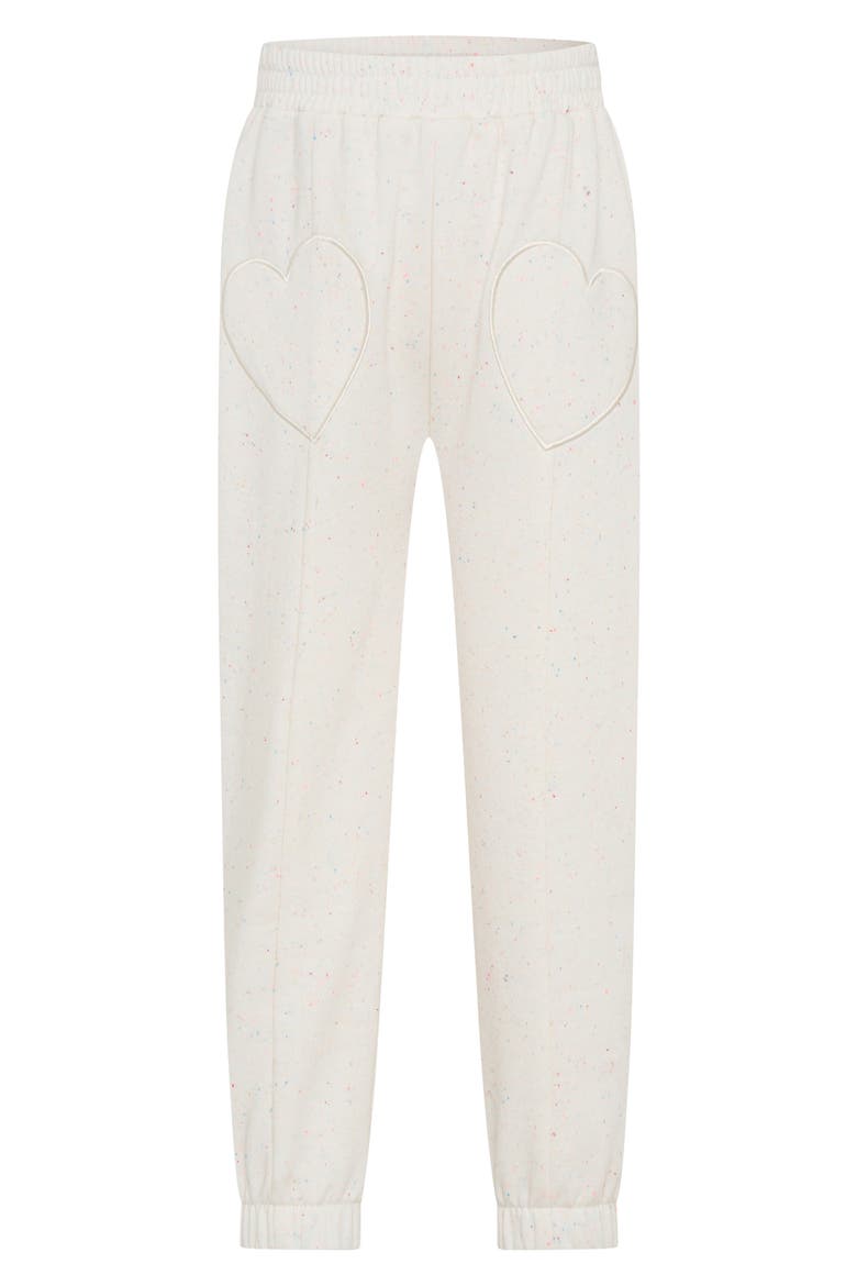 Kids' Heart Sweatpants, Alternate, color, ECRU