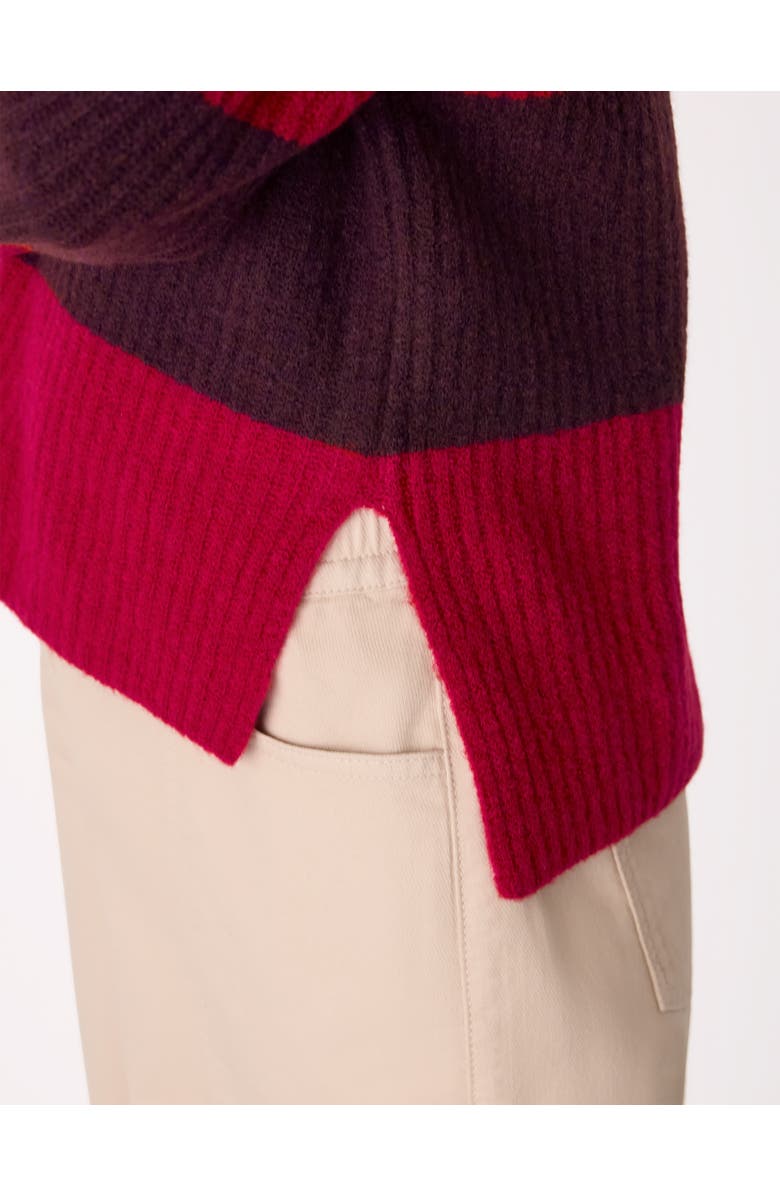 Whistles Wool Mix Wide Stripe Knit Sweater, Alternate, color, Red/Multi