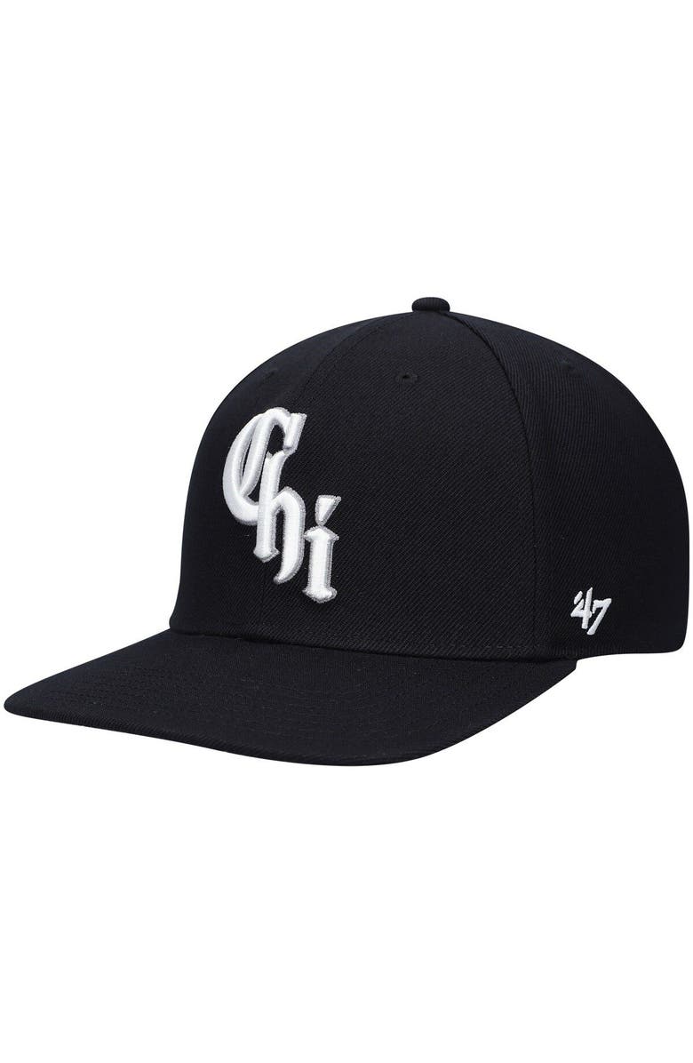 '47 Men's '47 Black Chicago White Sox 2021 City Connect Captain Snapback Hat, Alternate, color, Black