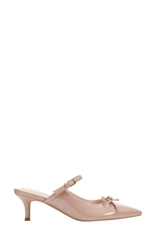 Bandolino Moss Patent Kitten Heel Mule In Pink