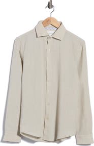 DENIM AND FLOWER Mélange Long Sleeve Button-Up Shirt