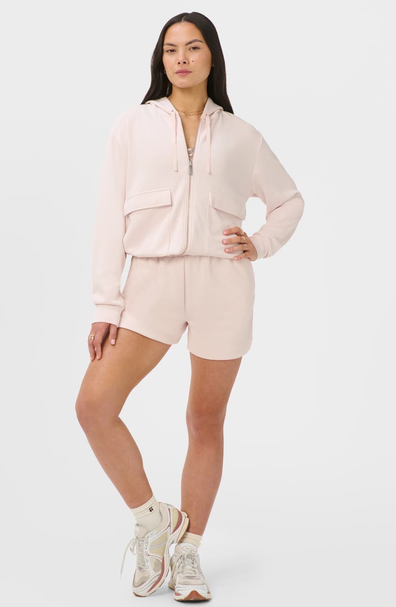 Sweaty Betty Sand Wash Cloudweight Full Zip Hoodie, Alternate, color, Sundust Pink