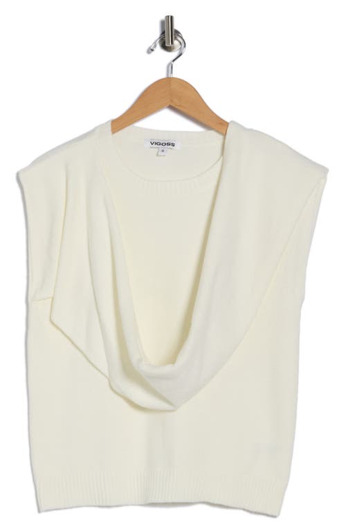 Vigoss Sleeveless Sweater With Scarf In Neutral