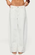 EDIKTED Kella Low Rise Baggy Cuffed Wide Leg Jeans