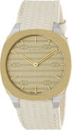 Gucci 25H Leather Strap Watch Watch, 34mm