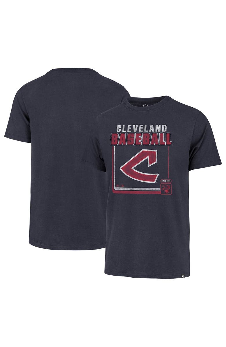 '47 Men's '47 Navy Cleveland Guardians Cooperstown Collection Borderline Franklin T-Shirt, Alternate, color, Navy