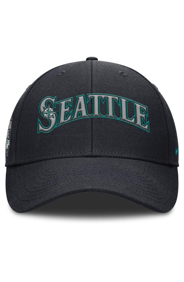 Nike Men's Nike Navy Seattle Mariners Rise Gaberdine Adjustable Hat, Alternate, color, Navy