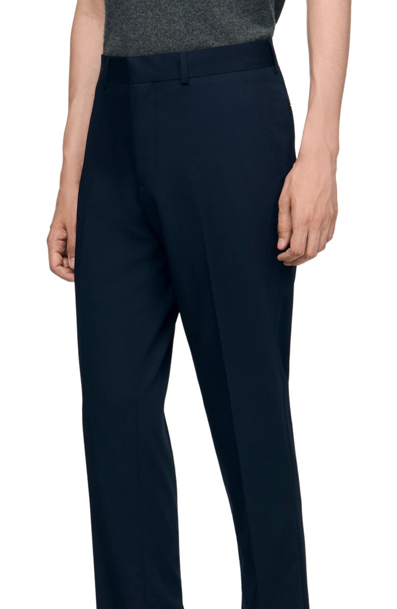 SANDRO Wide-leg suit trousers, Alternate, color, Navy Blue