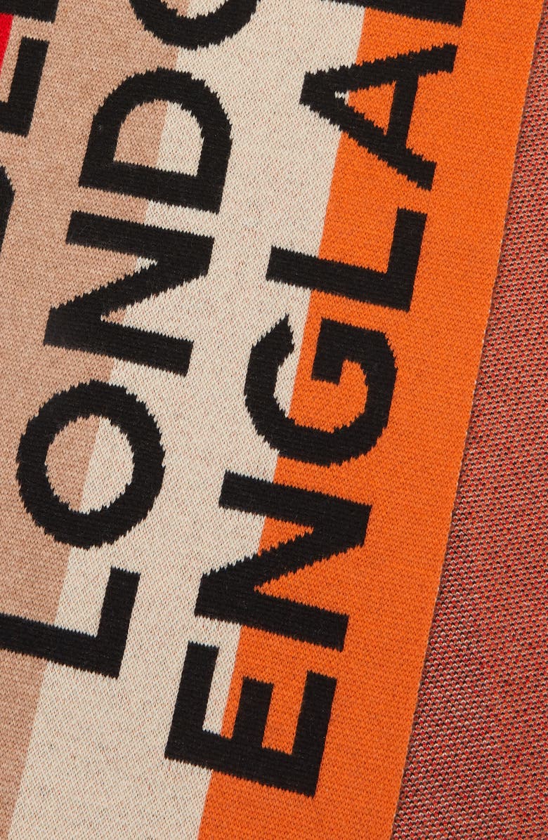 Burberry 4 Color Stripe Cashmere Scarf, Alternate, color, 