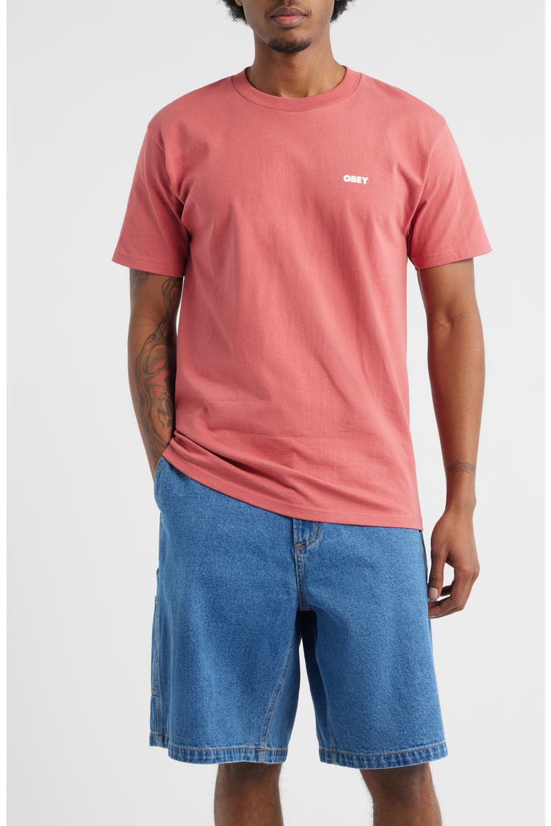 Peep Hole Logo T-Shirt, Main, color, MINERAL RED