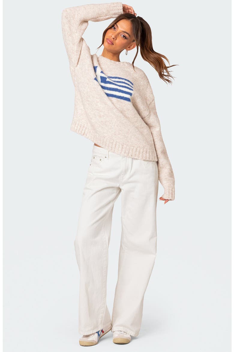 Greece Oversize Chunky Sweater, Alternate, color, STONE
