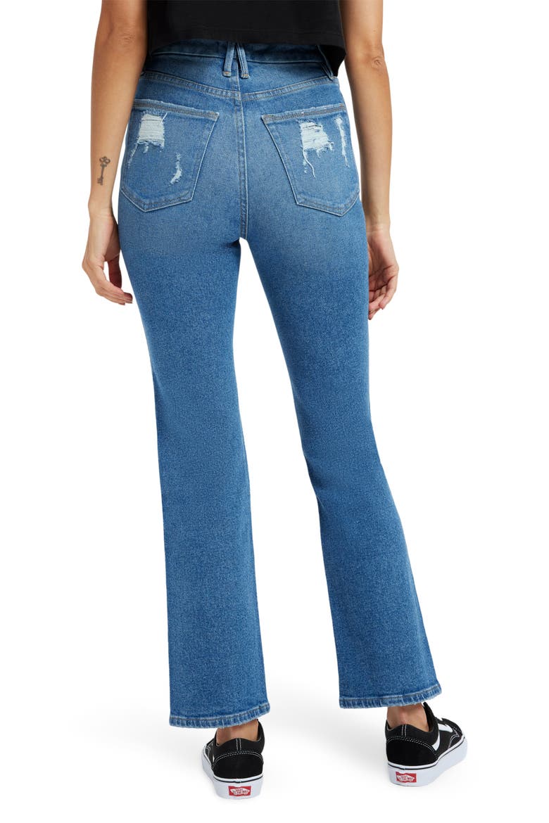 Good Curve High Waist Distressed Straight Leg Jeans, Alternate, color, BLUE312