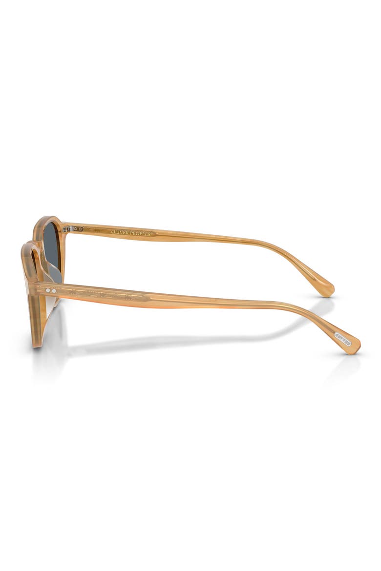 Emryn 50mm Pillow Sunglasses, Alternate, color, SEMI-MATTE GOLDWOOD / BLUE