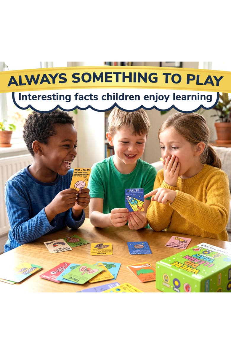 Quokka Kids Trivia Card Games - World, Space, History & Human Body, Alternate, color, 4 Set