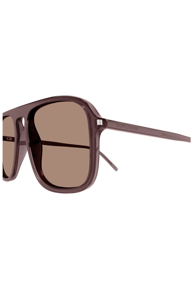58mm Square Sunglasses, Alternate, color, BROWN