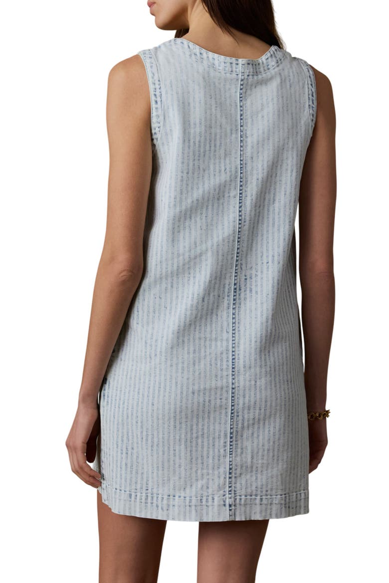 Topsail Malibu Stripe Sleeveless Denim Minidress, Alternate, color, BREAKWATER STRIPE