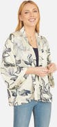 Yumi Abstract Floral Print Open Front Top