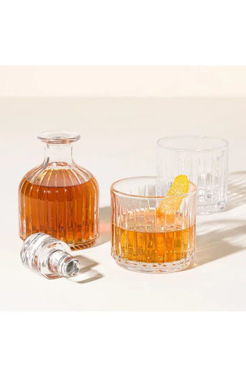 Uncommon Goods Stackable Whiskey Decanter And Glasses Set In Transparent