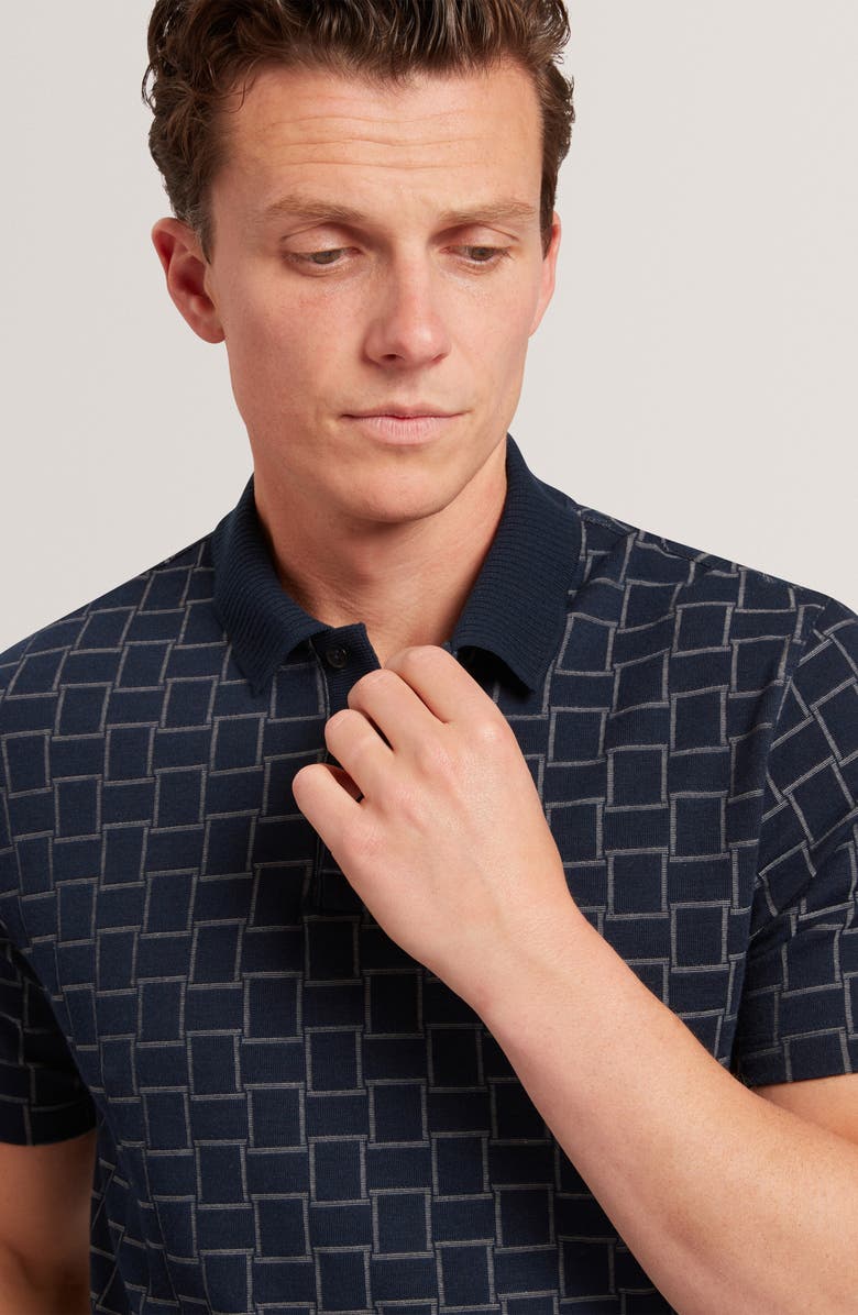 Ted Baker Eduard Jacquard Polo, Alternate, color, Navy