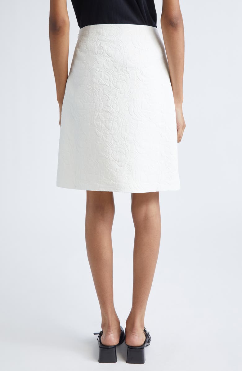Sandy Liang Ina Jacquard A-Line Skirt, Alternate, color, White